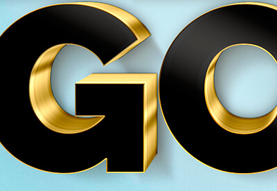 Create 3D Black and Gold Text in Photoshop