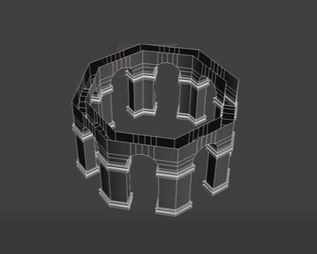 3ds max 8 sided cylinder