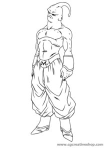 Majin Bu - Dragon Ball, disegno da colorare