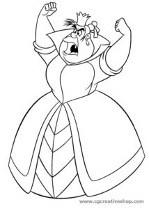 Regina di Cuori (Disney), disegno da colorare