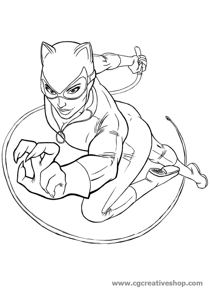 Catwoman (Donna Gatto), disegno da colorare