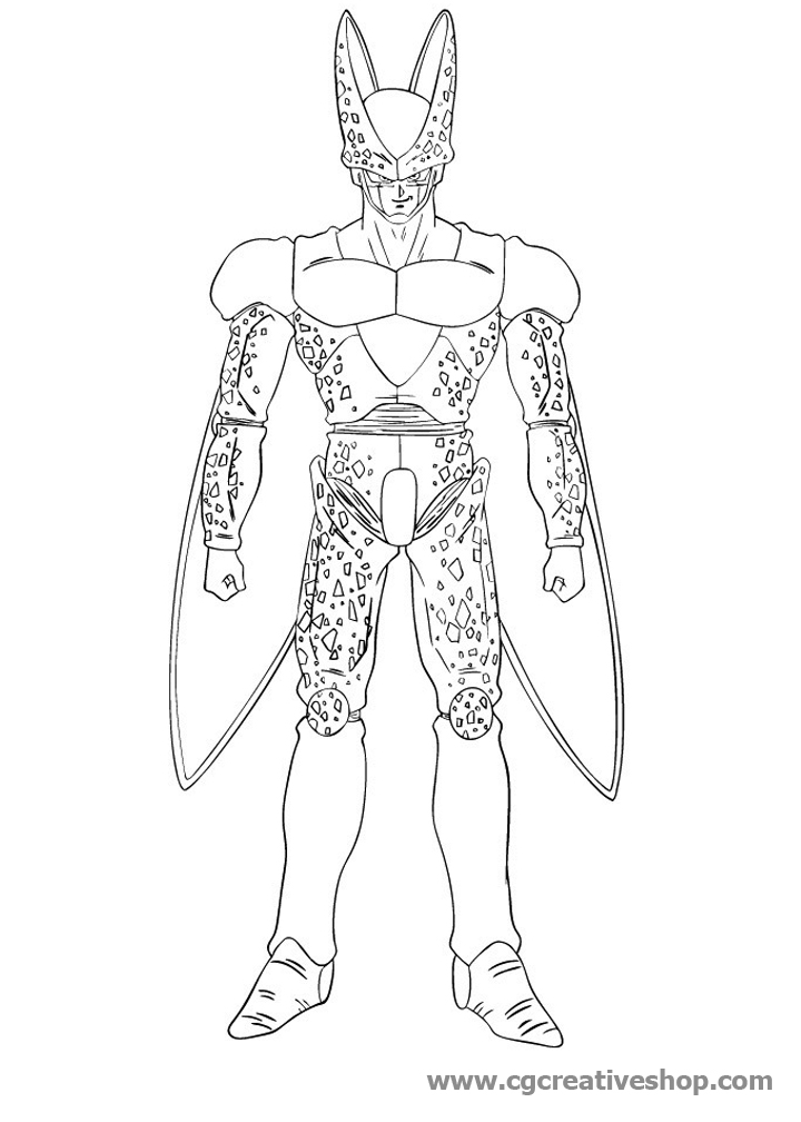 Cell - Dragon Ball - disegno da colorare