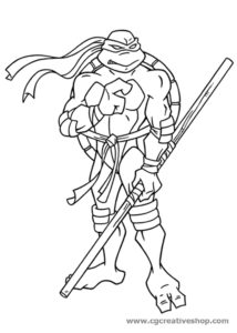 Donatello: Tartaruga Ninja, disegno da colorare