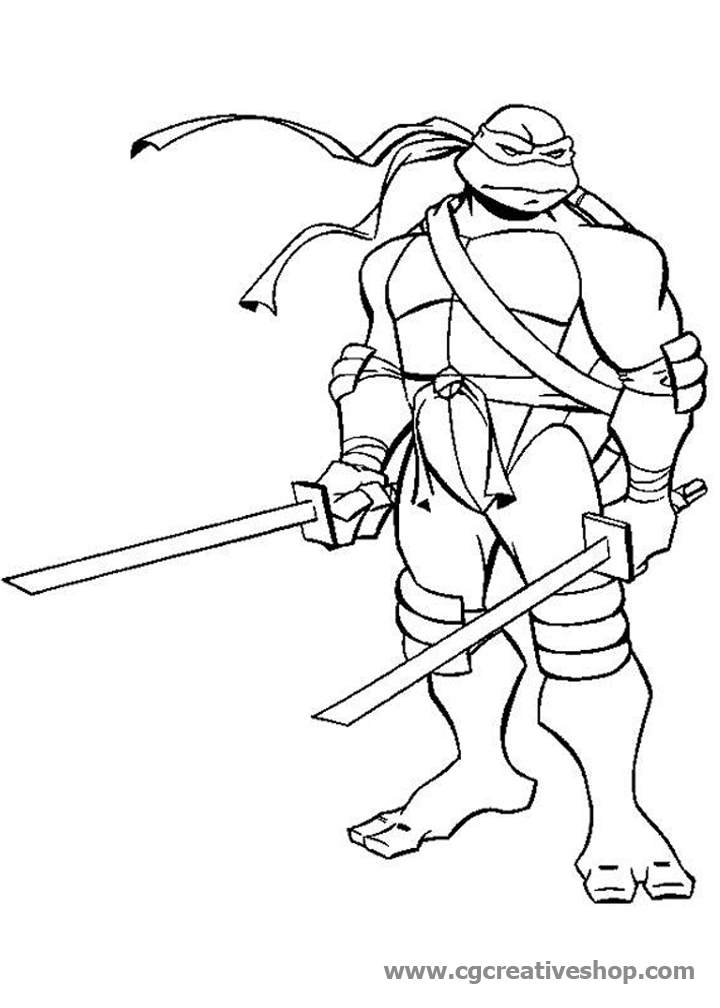 Leonardo: Tartaruga Ninja, disegno da colorare
