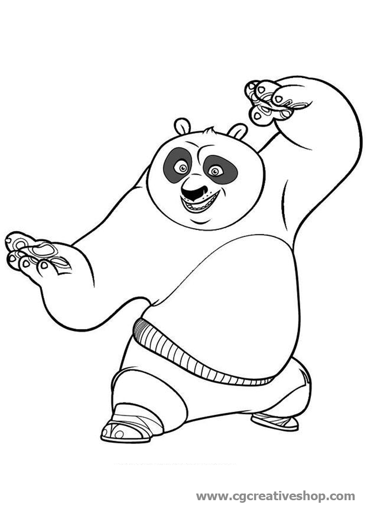 Po - Kung Fu Panda - Disegno da colorare