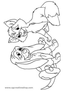 Red e Toby (Disney), disegno da colorare