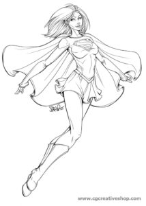 Supergirl, disegno da colorare