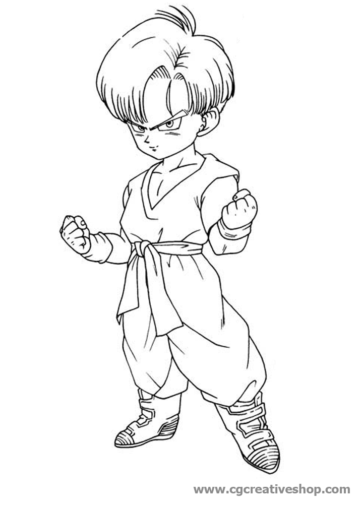 Trunks - Dragon Ball - disegno da colorare