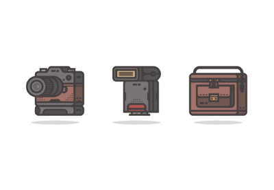 Draw a Retro Camera Icon Pack in Illustrator