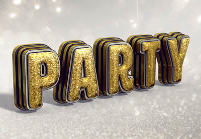 Create a Glittering Festive 3D Text in Photoshop