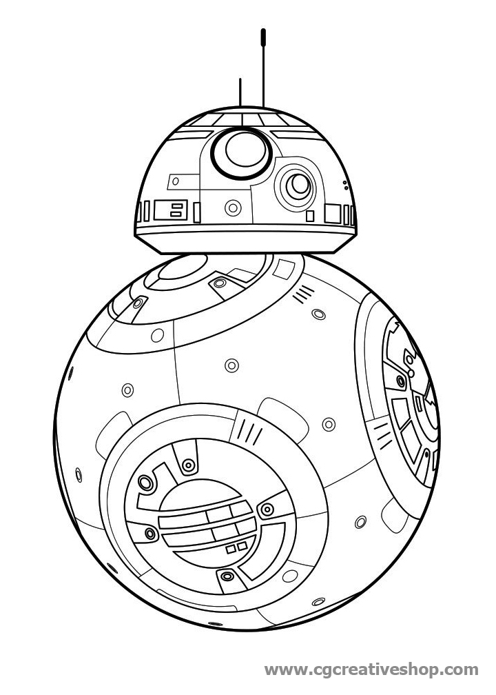Robot BB-8 - Guerre Stellari - disegno da colorare