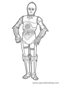 Robot C-3PO - Guerre Stellari - disegno da colorare