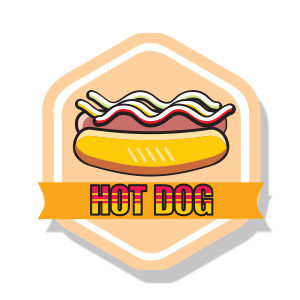 Hot Dog Logo Free Vector
