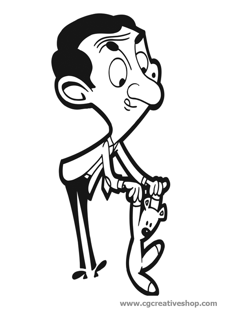 Mister Bean: cartone animato, disegno da colorare
