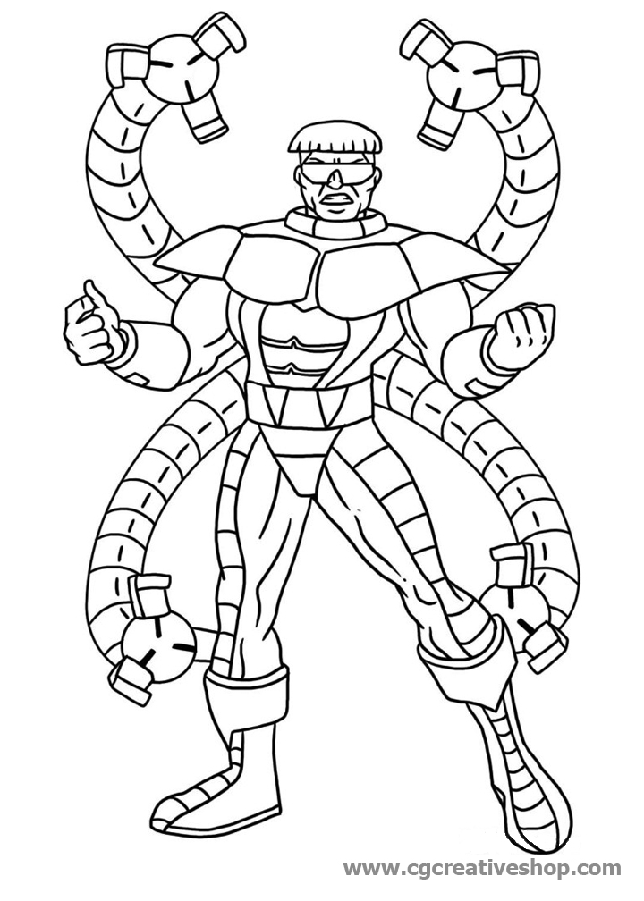 Dottor Octopus - Spiderman - disegno da colorare