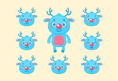 Design a Christmas Deer Kit in Illustrator