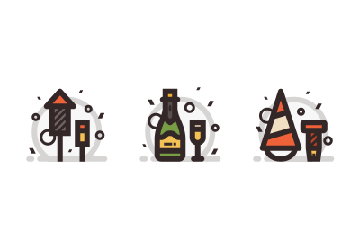 Draw a New Year's Celebration Icon in Illustrator