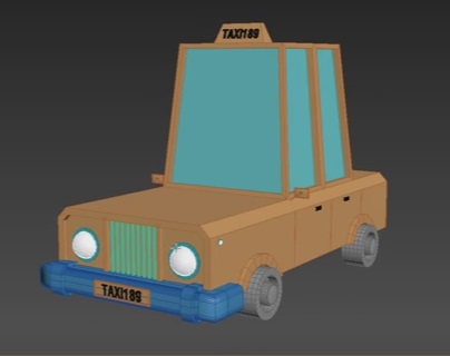 Modelling a Taxi Low Poly in Autodesk 3ds Max