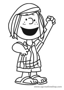 Piperita Patty amica di Charlie Brown, disegno da colorare