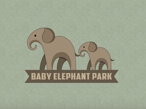 Draw a Baby Elephant Park Logo in Illustrator