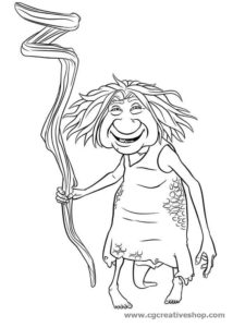 Nonna Croods - The Croods - disegno da colorare