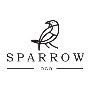 Stylized Vector Sparrow Free download