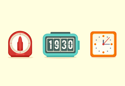 Draw a Set of Flat Clock Icons in Illustrator