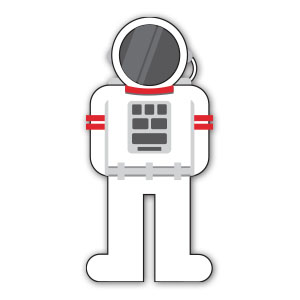 Stylized Astronaut Free Vector download