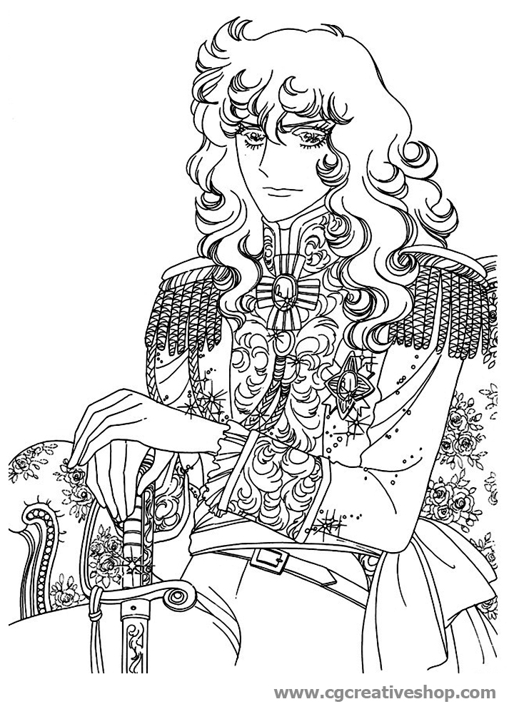 Lady Oscar, disegno da colorare