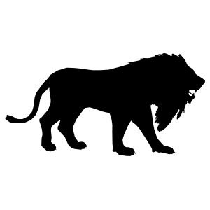 Lion Silhouette Free Vector download