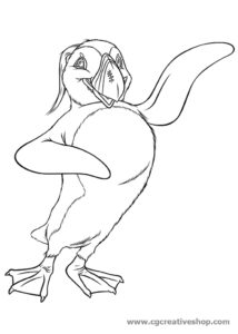 Sven la Gallinella di Happy Feet 2, disegno da colorare