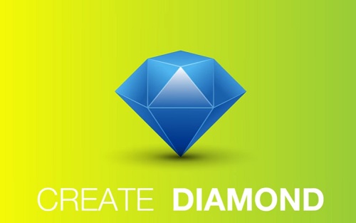 Draw a Vector Blue Diamond in Adobe Illustrator