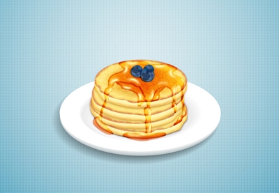 Draw a Stack of Pancakes with Syrup in Illustrator