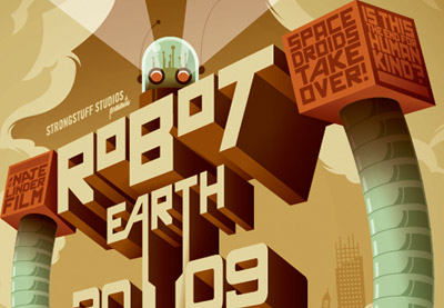 Draw Robot Earth Typographic in Adobe Illustrator