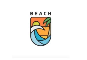 Draw a Beach and Ocean Icon Flat Design in Illustrator
