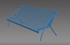 Bench with Path Deform and Topology in 3ds Max