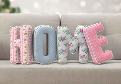 3D Stuffed letter Text in Adobe Photoshop