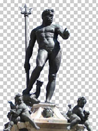 Neptune Bologna Statue Free PNG download