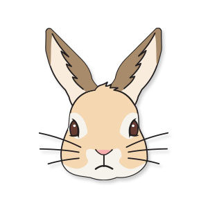 Rabbit Face Icon Free Vector download