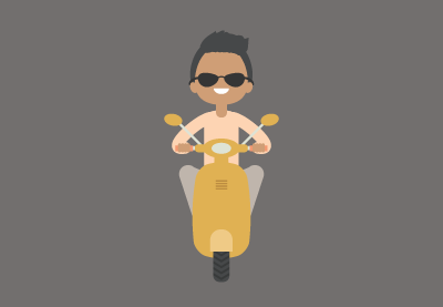 Draw a Vector Boy on a Scooter in Adobe Illustrator