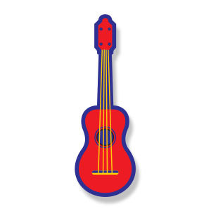 Simple Guitar Icon Free vector download