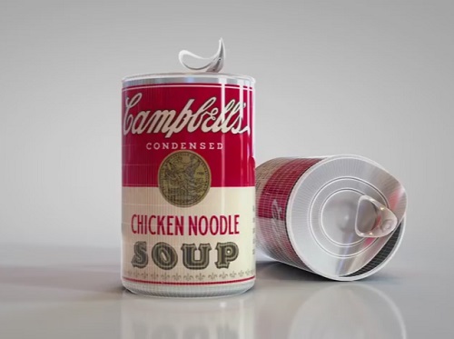 Modeling a Soup Cans in Maxon Cinema 4D