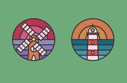 Draw a Lighthouse and Windmill Icons in Illustrator