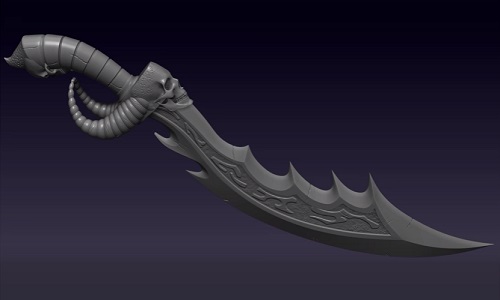 Model a Sword with Hard surface Zmodeler in ZBrush