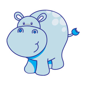 Cute Vector Hippo Free download