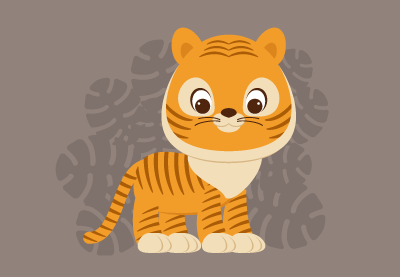 Draw a Cute Cartoon Tiger in Adobe Illustrator