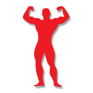 Body Building Silhouette Free Vector