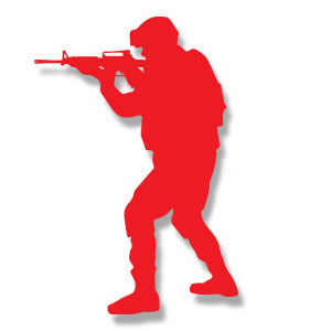 Soldier Silhouette Free Vector