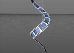 Create 3D Film Strip with Picture placing in Cinema 4D