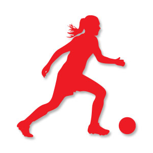 Girl Soccer Silhouette Free Vector